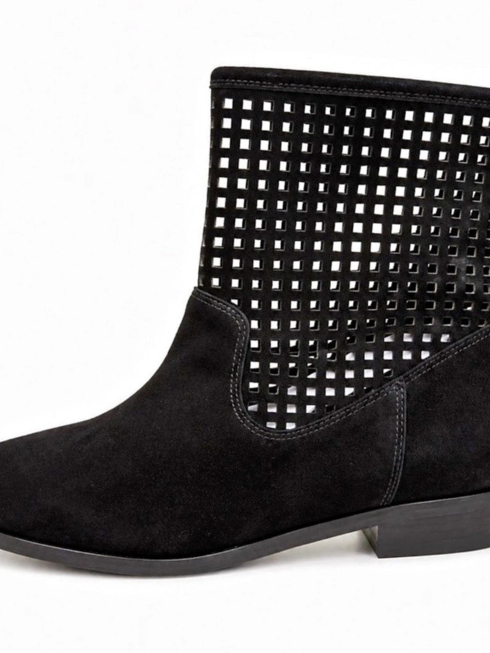 New Michael Kors Black Perforated Ankle Boots 6.5